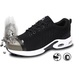 Steel Toe Shoes for Men and Women Comfortable Lightweight Work Shoes Puncture Safety Proof Slip Indestructible Sneakers Construction Work Utility Shoe