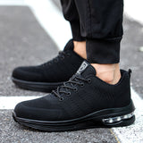 Steel Toe Shoes with Air Cushion for Men Women Lightweight Comfortable Work Shoes Indestructible Slip Resistant Safety Shoes