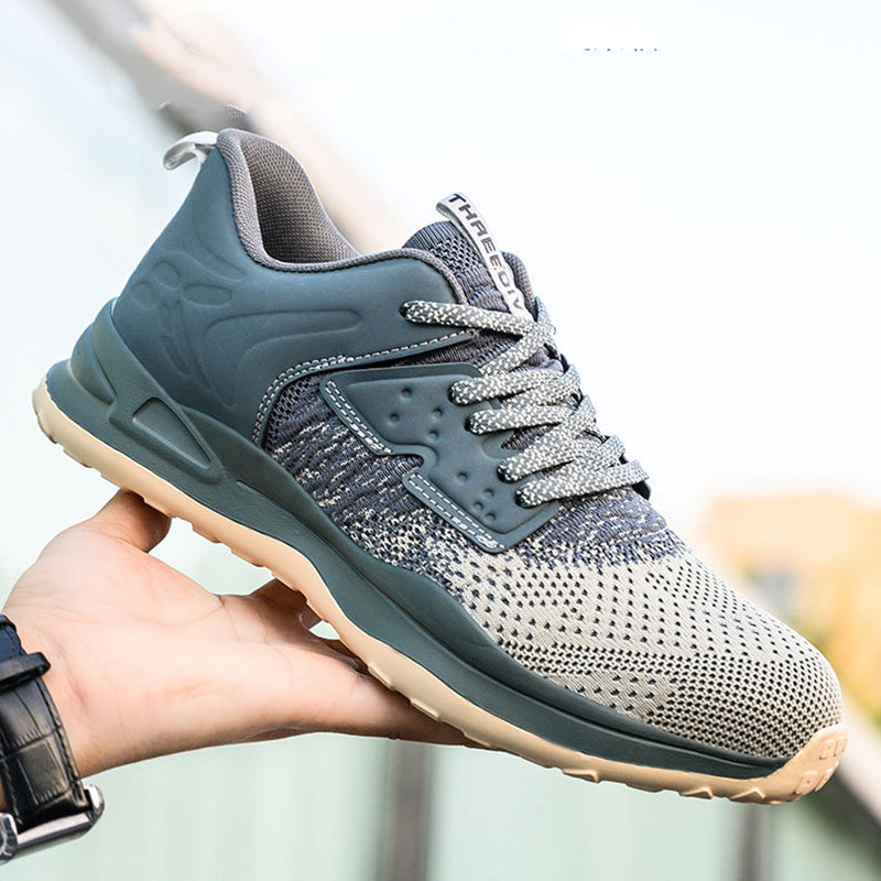 Steel Toe Shoes for Men Work Industrial Construction Mid Cut Industrial Work Comfortable Lightweight Safety Sneakers for Work