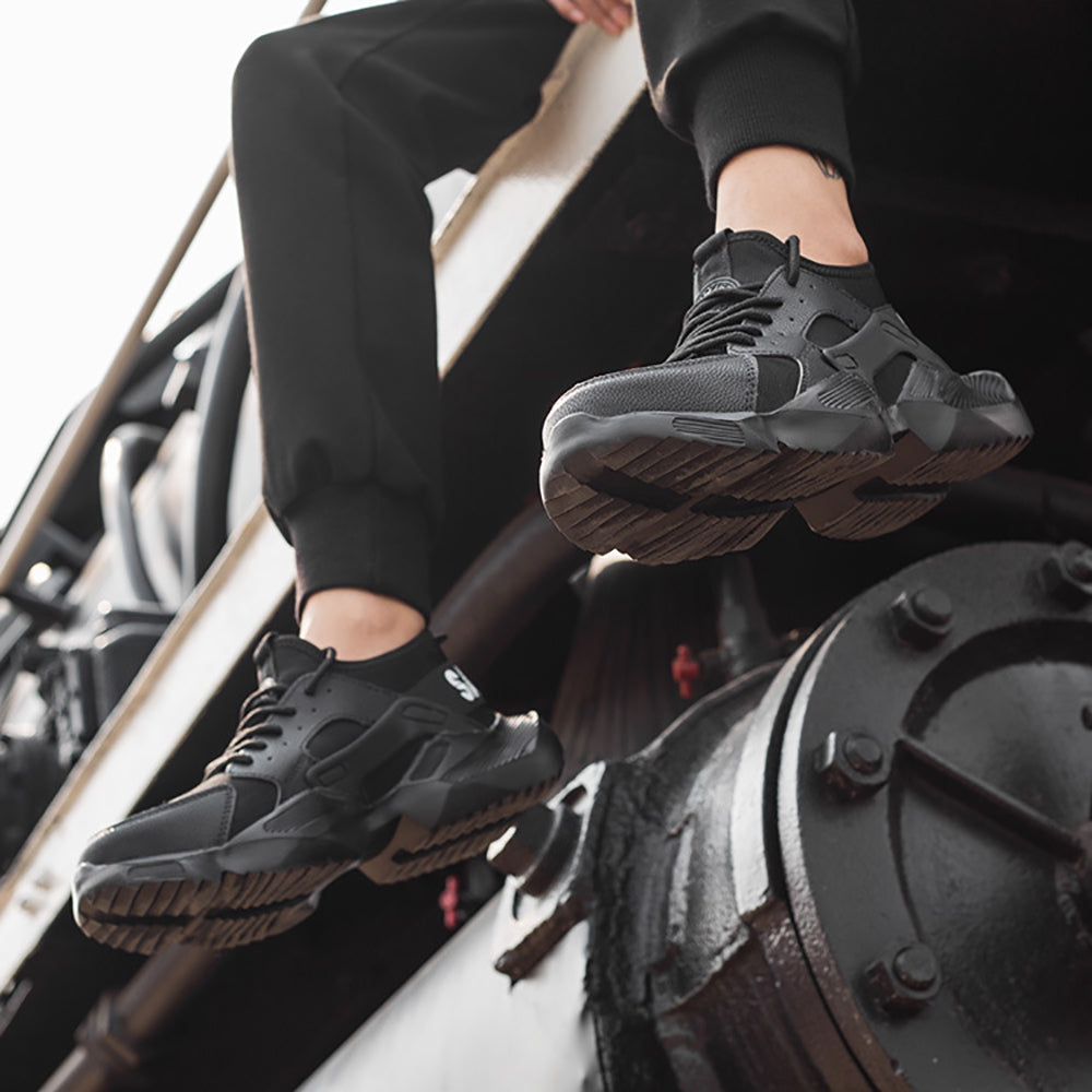 Steel toe Work shoes for Men Composite Toe Work Safety Shoes Slip-Resistant Work shoe Waterproof Lightweight
