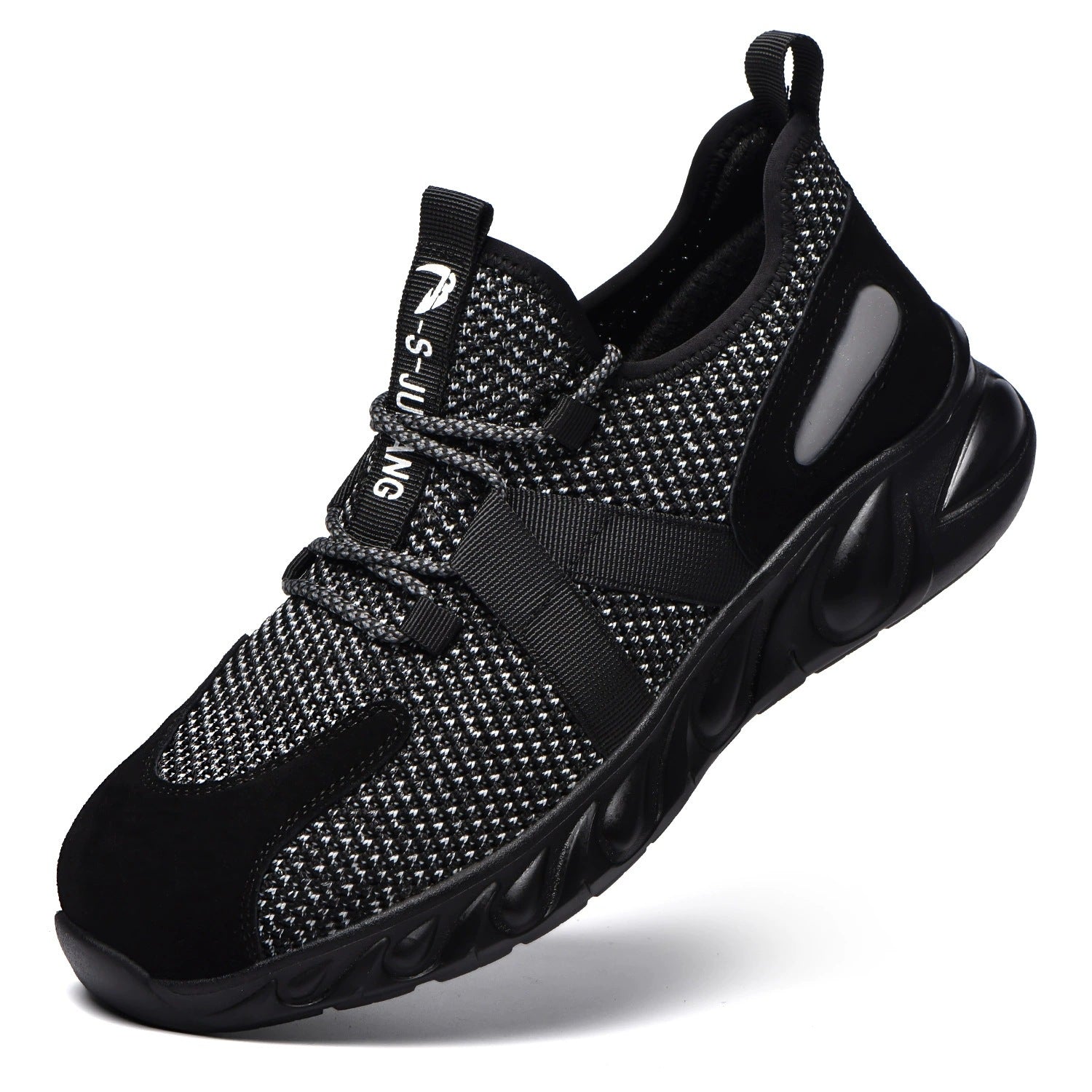 Steel Toe Indestructible Shoes Men Women Lightweight Puncture Resistant Breathable Safety Work Shoes Sneakers for Construction Working Green