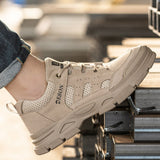 Steel Toe Work Safety Utility Shoes Resistant Comfortable Indestructible Industrial Breathable Chunky Soled Non Puncture Sneakers