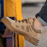 Steel Toe Work Safety Utility Shoes Resistant Comfortable Indestructible Industrial Breathable Chunky Soled Non Puncture Sneakers