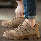 Steel Toe Work Safety Utility Shoes Resistant Comfortable Indestructible Industrial Breathable Chunky Soled Non Puncture Sneakers