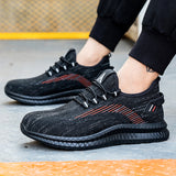 Steel Toe Sneakers for Men Women Indestructible Work Lightweight Comfortable Slip-Resistant Composite Construction Safety Sneakers