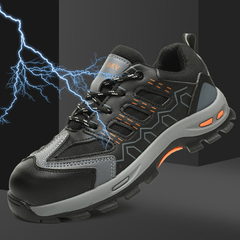 Steel Toe Shoes for Men, Slip Resistant Safety Work Shoes Comfortable Industrial and Construction Working Footwear