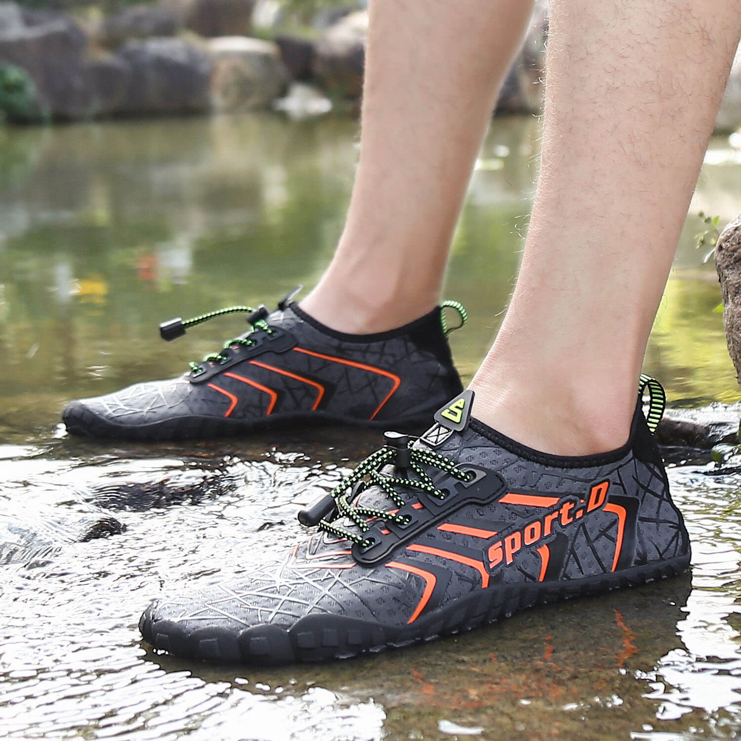 Men's quick-drying upstream shoes, casual beach shoes, hiking shoes-effect picture