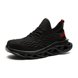 Unisex Safety Shoes with Steel Toe Top, Puncture Proof Work Sneakers for Men and Women, Slip Resistant Shoes for Work and Daily Wear