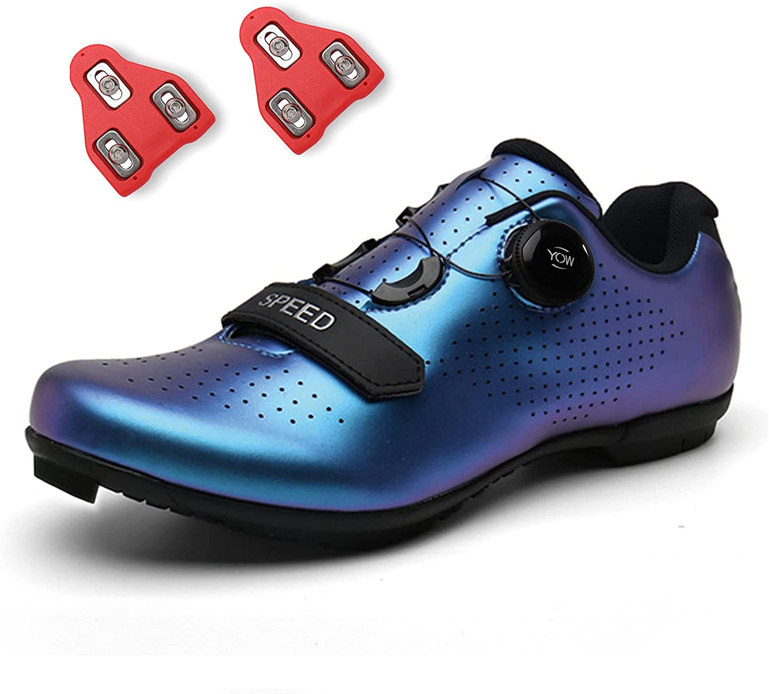 Juego de calas Delta para ciclismo para hombre y mujer, compatibles con bicicletas de carretera SPD para interiores y carreras de carretera al aire libre con pedales de bloqueo