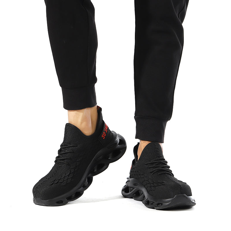 Unisex Safety Shoes with Steel Toe Top, Puncture Proof Work Sneakers for Men and Women, Slip Resistant Shoes for Work and Daily Wear