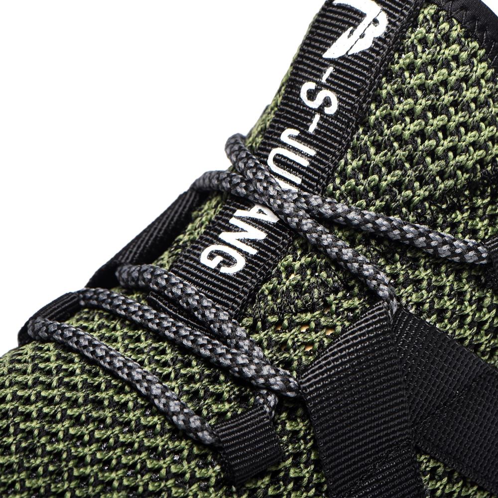 Steel Toe Indestructible Shoes Men Women Lightweight Puncture Resistant Breathable Safety Work Shoes Sneakers for Construction Working Green