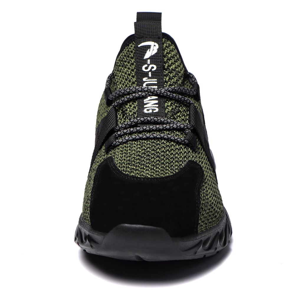 Steel Toe Indestructible Shoes Men Women Lightweight Puncture Resistant Breathable Safety Work Shoes Sneakers for Construction Working Green