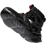Sneakers for Men Women Lightweight Construction Safety Shoes Comfortable Puncture Proof Slip On Indestructible Steel Toe Work Shoes Black