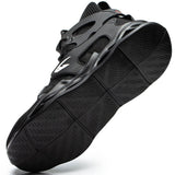 Sneakers for Men Women Lightweight Construction Safety Shoes Comfortable Puncture Proof Slip On Indestructible Steel Toe Work Shoes Black
