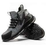 Steel Toe Sneakers for Men Women Indestructible Work Shoes Lightweight Comfortable Safety Sneakers Slip-Resistant Indestructible Composite Toe Shoes for Construction Industrial