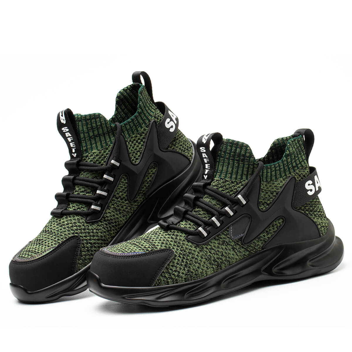 Steel Toe Sneakers for Men Women Indestructible Work Shoes Lightweight Comfortable Safety Sneakers Slip-Resistant Indestructible Composite Toe Shoes for Construction Industrial
