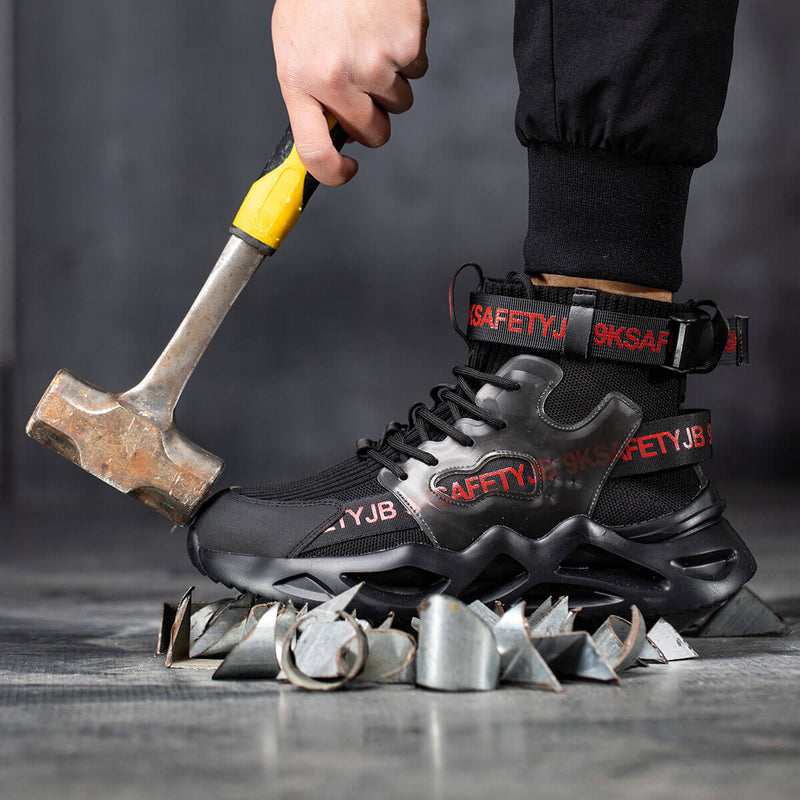Steel Toe Indestructible Shoes Men Women Lightweight Puncture Safety Work Sneakers for Construction Working Breathable Indestructible