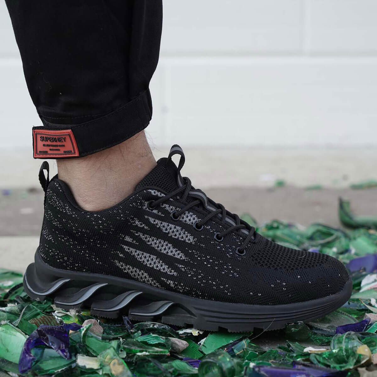 Steel Toe Sneakers for Men Women Lightweight Safety Resistant Comfortable Puncture Proof Slip On Indestructible Work Shoes