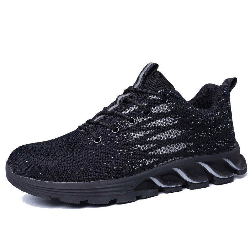 Steel Toe Sneakers for Men Women Lightweight Safety Resistant Comfortable Puncture Proof Slip On Indestructible Work Shoes