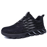 Steel Toe Sneakers for Men Women Lightweight Safety Resistant Comfortable Puncture Proof Slip On Indestructible Work Shoes