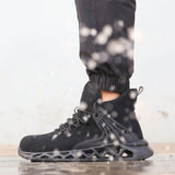 Steel Toe Shoes for Men and Women Comfortable Sneakers Lightweight Durable Safety Puncture Proof Indestructible Slip Resistant Construction Work
