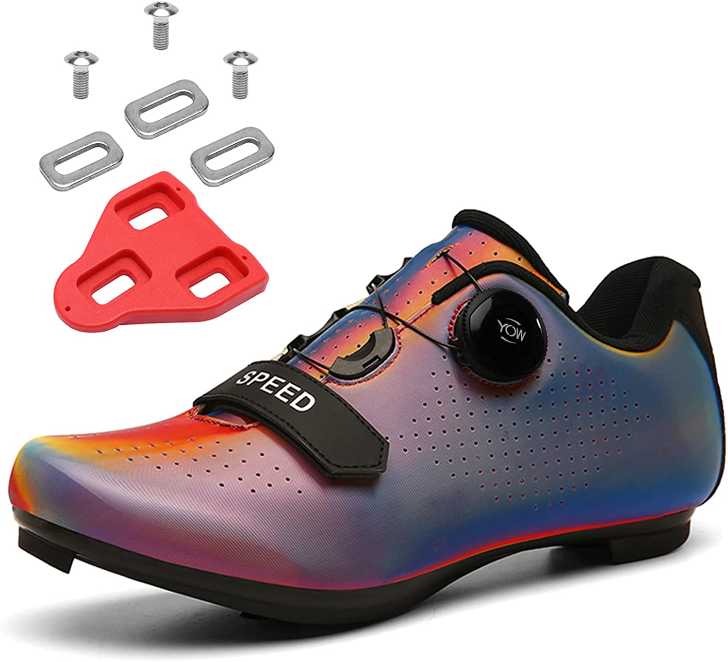 Juego de calas Delta para ciclismo para hombre y mujer, compatibles con bicicletas de carretera SPD para interiores y carreras de carretera al aire libre con pedales de bloqueo
