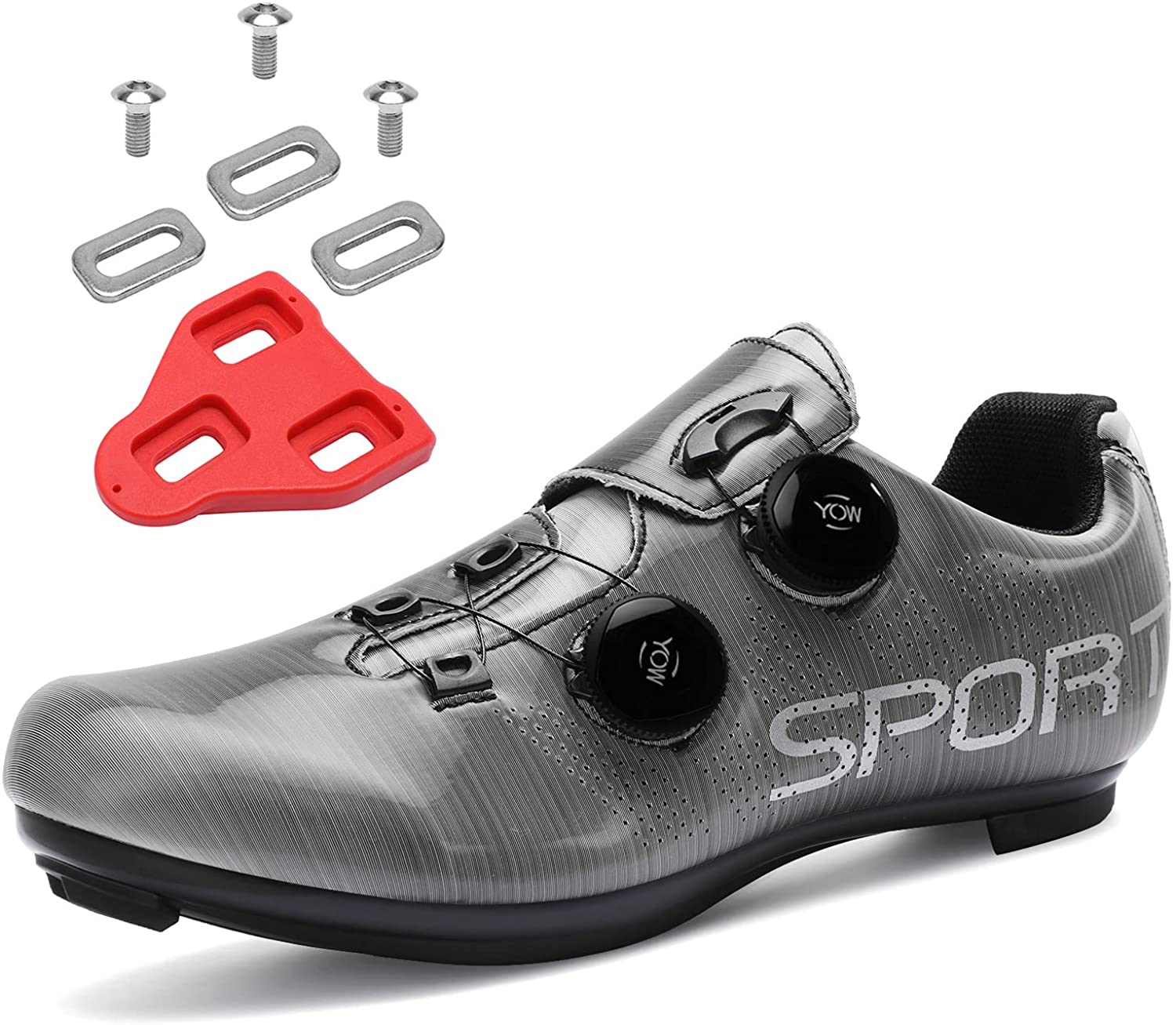 Juego de calas Delta para ciclismo para hombre y mujer, compatibles con bicicletas de carretera SPD para interiores y carreras de carretera al aire libre con pedales de bloqueo
