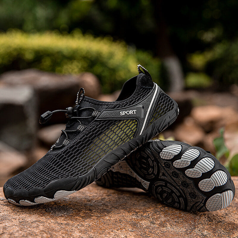 Men's Quick-Drying Water Ski Shoes, Light Walking Shoes Suitable For Beach Or Water Sports-Black