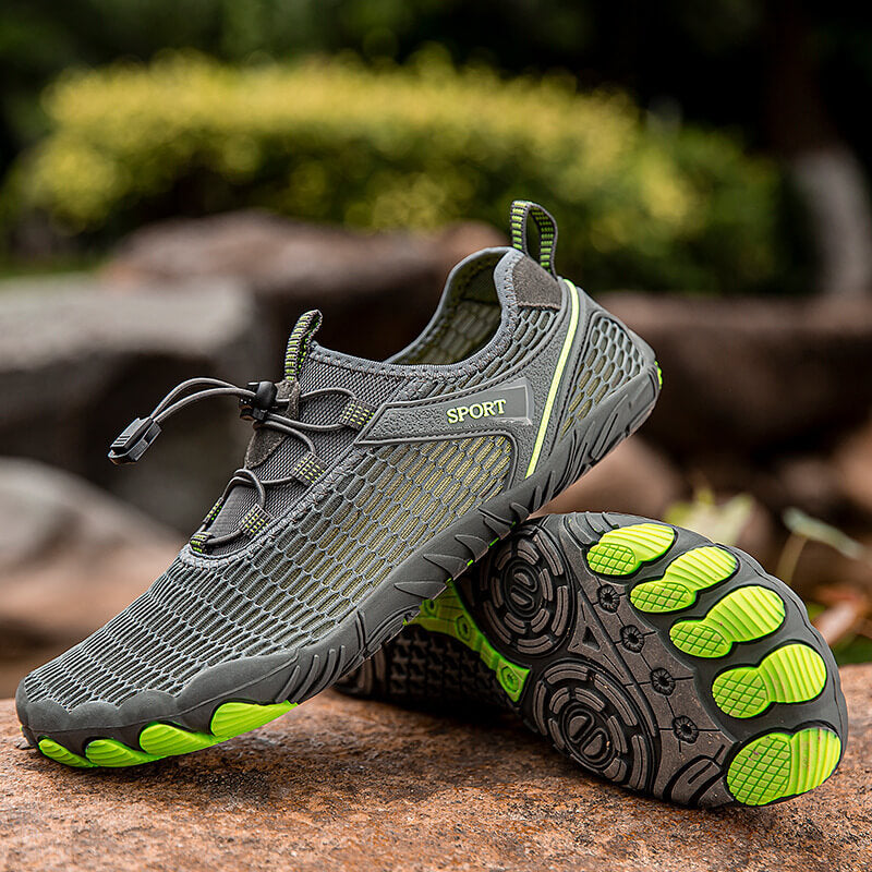 Men's Quick-Drying Water Ski Shoes, Light Walking Shoes Suitable For Beach Or Water Sports-Gray