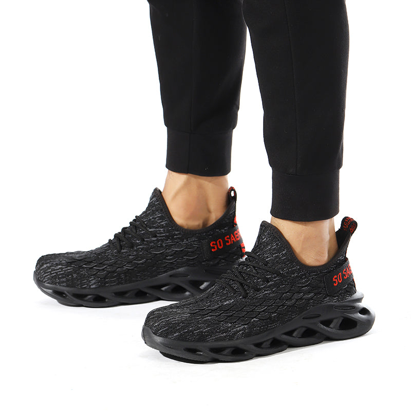 Unisex Safety Shoes with Steel Toe Top, Puncture Proof Work Sneakers for Men and Women, Slip Resistant Shoes for Work and Daily Wear