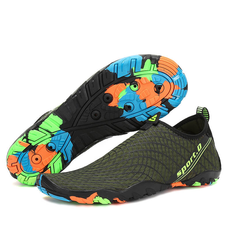 Women's and men's water shoes quick-drying beach swimming pool diving-khaki