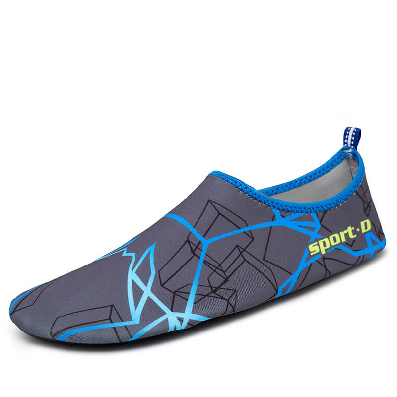 Barefoot quick-drying socks-Cubic grid blue