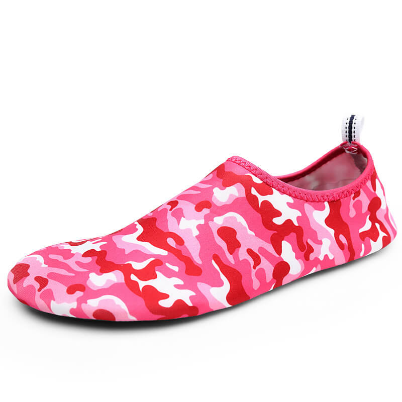 Summer colorful sports socks, barefoot water shoes-camouflage red