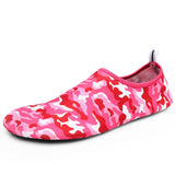 Summer colorful sports socks, barefoot water shoes-camouflage red