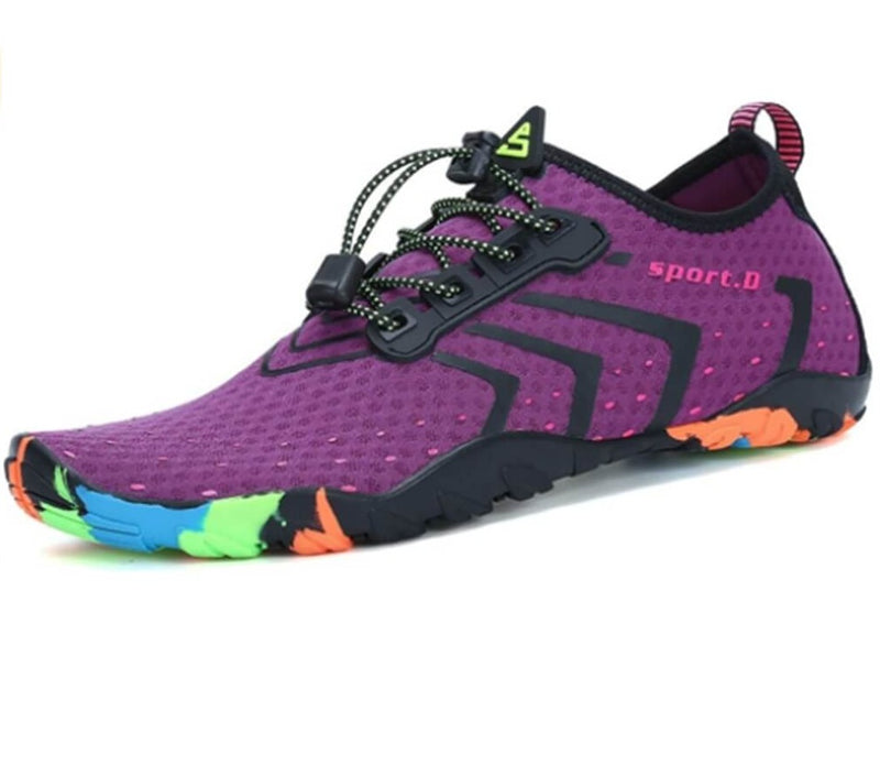 Men's and women's water shoes, water sports, quick-drying barefoot swimming-purple
