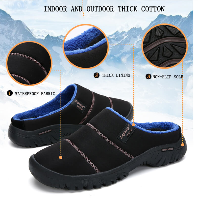 Unisex Men's and Women's Memory Foam Slippers Comfort Knitted Cotton-blend House Shoes Indoor & Outdoor