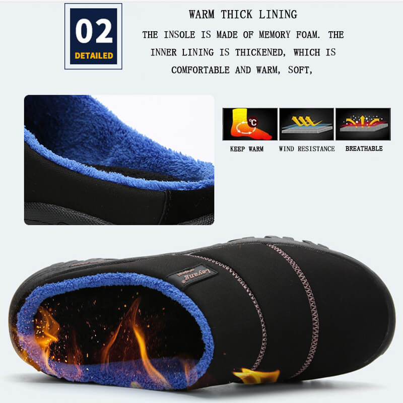 Unisex Men's and Women's Memory Foam Slippers Comfort Knitted Cotton-blend House Shoes Indoor & Outdoor