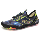 Water Shoes Swim Surf Shoes Beach Pool Shoes Wide Toe Hiking Water Sneakers Quick Dry Aqua Shoes for Men and Women-Green