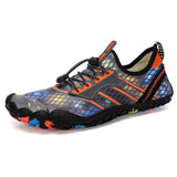 Water Shoes Swim Surf Shoes Beach Pool Shoes Wide Toe Hiking Water Sneakers Quick Dry Aqua Shoes for Men and Women-Orange