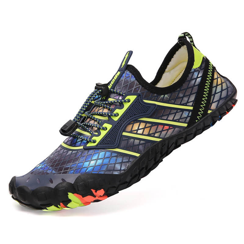 Water Shoes Swim Surf Shoes Beach Pool Shoes Wide Toe Hiking Water Sneakers Quick Dry Aqua Shoes for Men and Women-Green