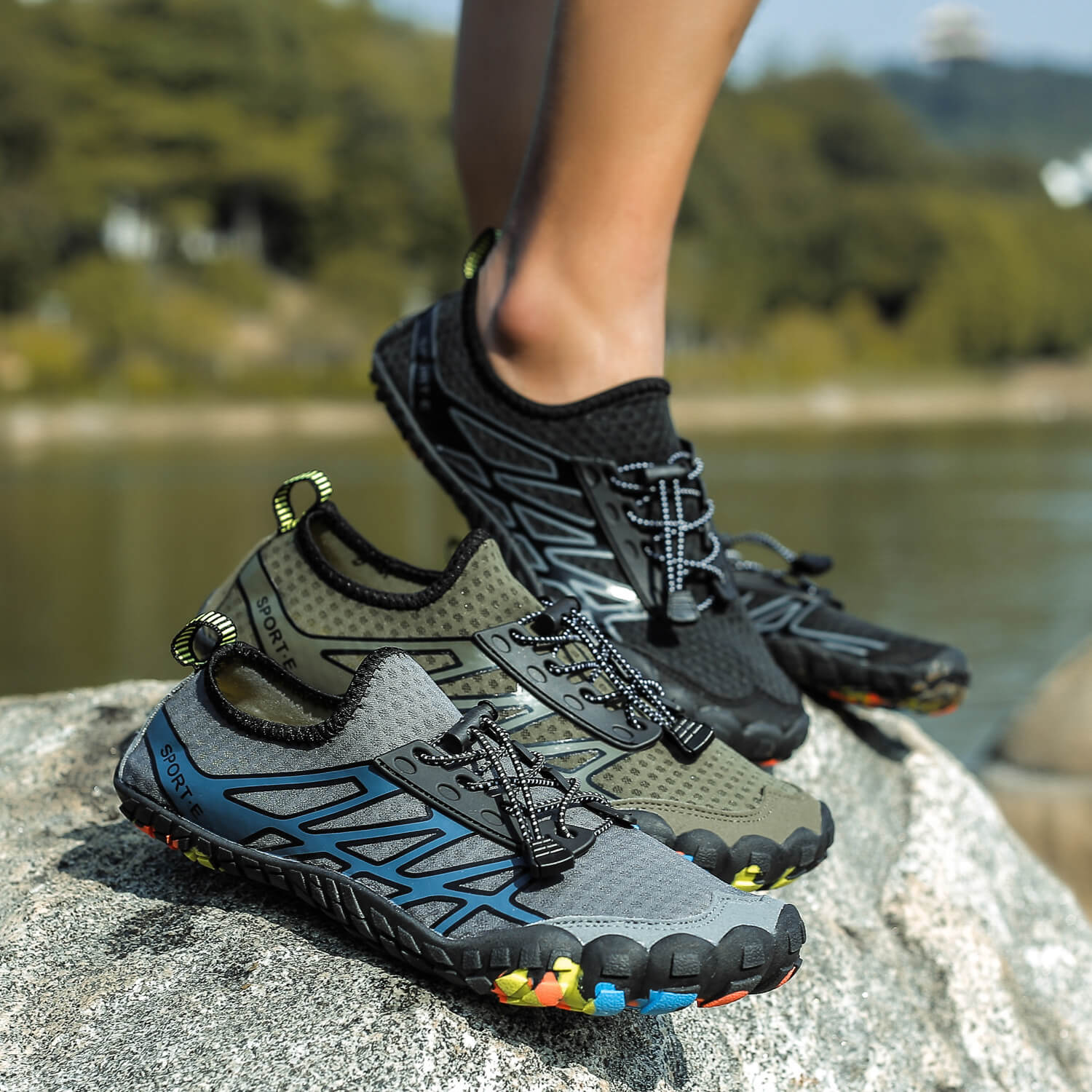 Water Shoes Men's And Women's Sports Quick-Drying Barefoot Diving Swimming Surfing Water Sports Walking Beach Yoga-Effect Picture