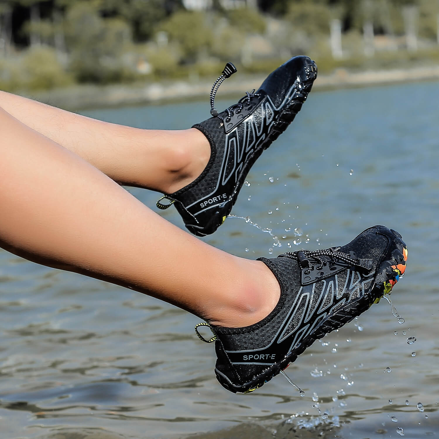 Water Shoes Men's And Women's Sports Quick-Drying Barefoot Diving Swimming Surfing Water Sports Walking Beach Yoga-Effect Picture