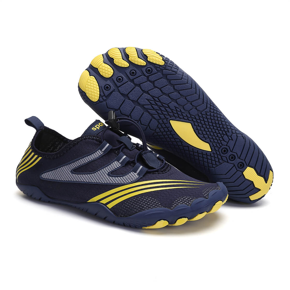 Men's Water Sports Shoes Quick-Drying Beach Swimming Shoes Barefoot Swimming Pool Socks Surf Diving Outdoor Hiking Water Sports Shoes- Blue