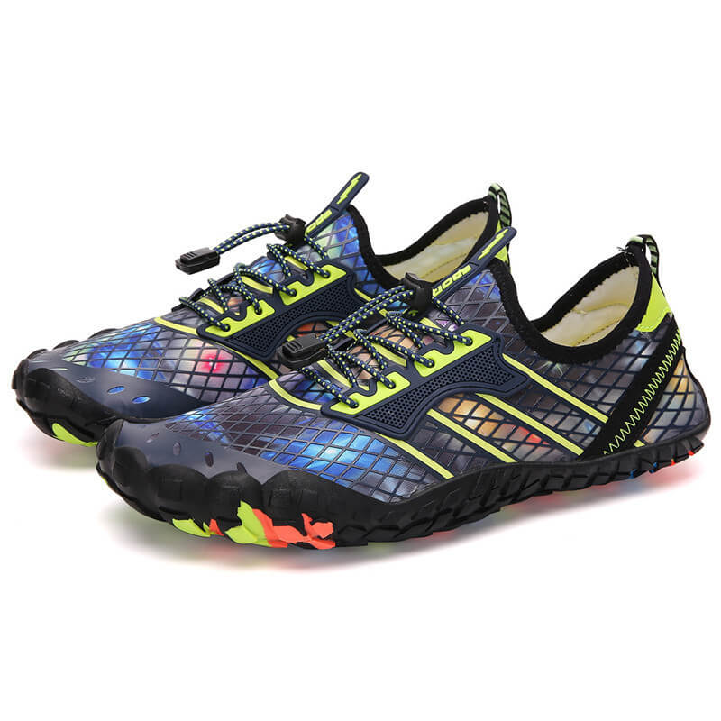 Water Shoes Swim Surf Shoes Beach Pool Shoes Wide Toe Hiking Water Sneakers Quick Dry Aqua Shoes for Men and Women-Green