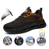 Steel Toe Indestructible Shoes Men Women Breathable Resistant Lightweight Puncture Safety Work Shoes Sneakers for Construction Working