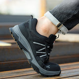 Steel Toe Shoes for Men Women Work Sneakers Safety Indestructible Comfortable Lightweight Breathable Puncture Proof for Constructions