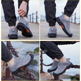 Zapatos con punta de acero indestructibles para hombres y mujeres, zapatos de seguridad para el trabajo, zapatillas de construcción industrial
