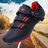 Zapatillas de ciclismo unisex anchas compatibles con calas Look Delta/SPD, 2 correas, con clip, para ciclismo de carretera o de interior, para hombre y mujer