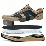Steel Toe Shoes for Men Women Lightweight Breathable Safety Comfortable Non Slip Work Tennis Indestructible Construction Sneakers