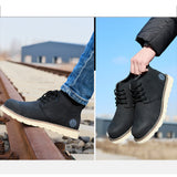 Steel Toe Boots for Men Work Industrial Construction Mid Cut Industrial Work Comfortable Lightweight Safety Sneakers for Work